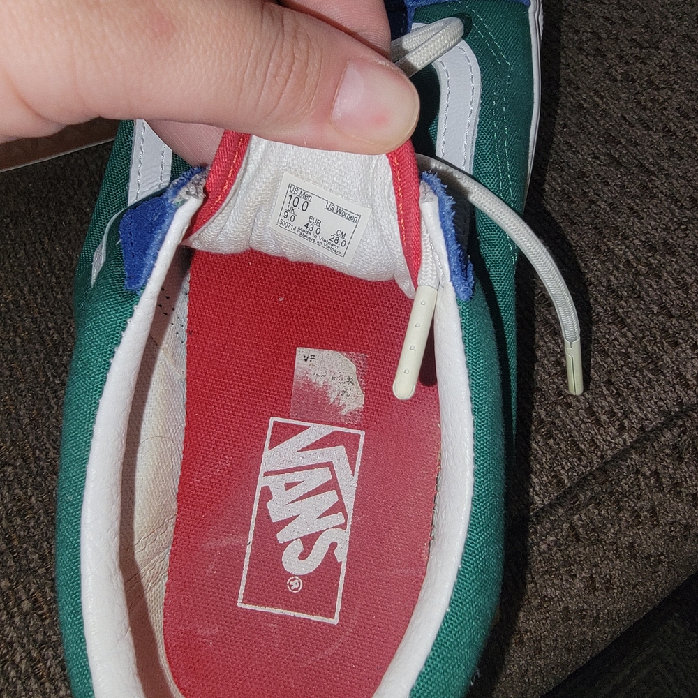 Vans Blue and Green Sneakers - Picture 5 of 6